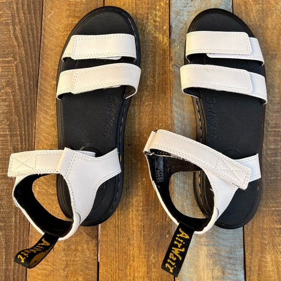 Dr. Martens Klaire White Leather Strap Sandals - Picture 7 of 14
